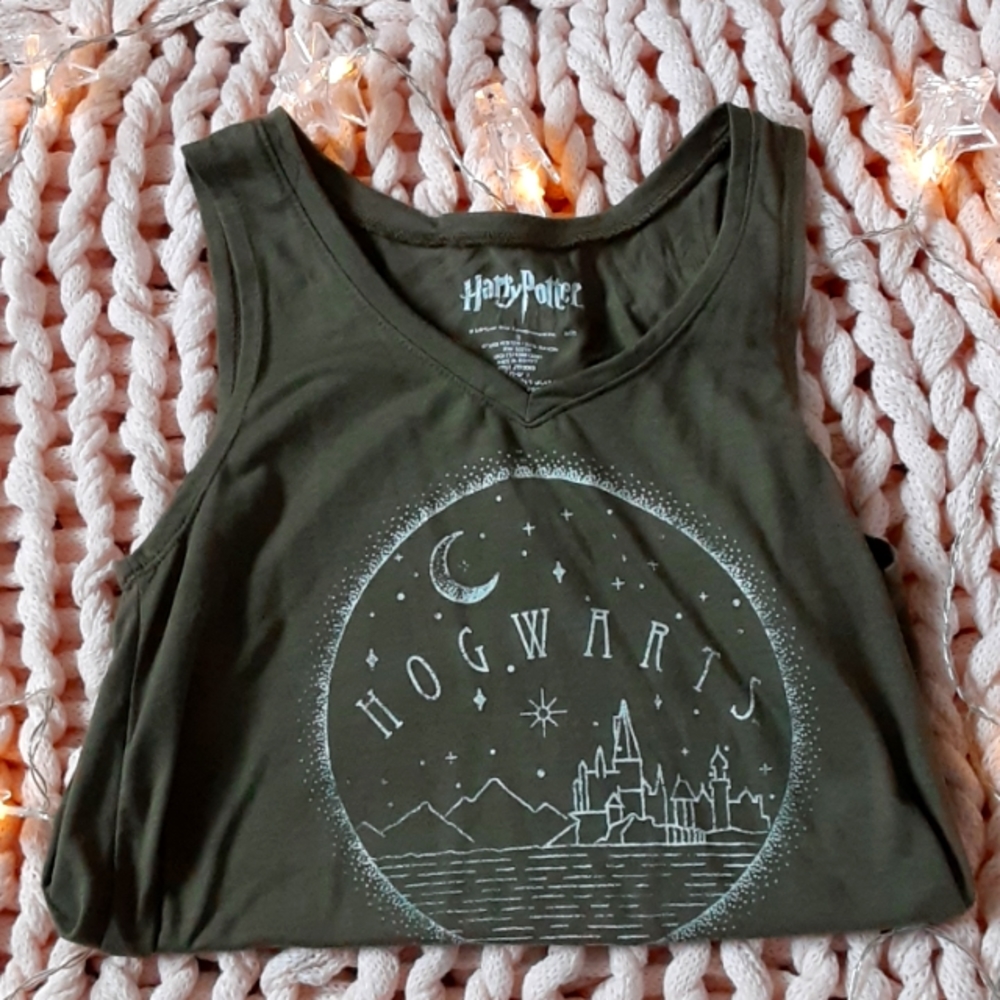 Harry Potter army green tank top